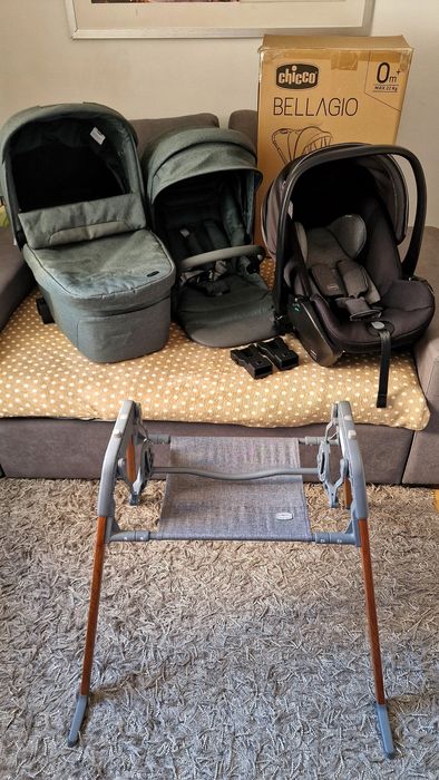 Carrinho 3 em 1 + Base Isofix + Chicco Lullaglide + OFERTAS