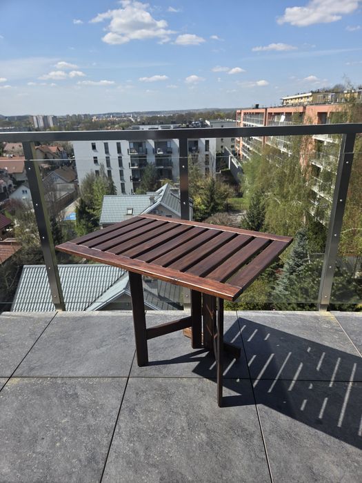 IKEA APPLARO z kozłem przyst. do ściany/ogr brązowa bejca 802.917.31