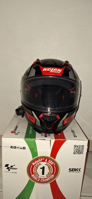 Capacete Nolan N87  (tamanho S) c/ intercomunicador Bluetooth