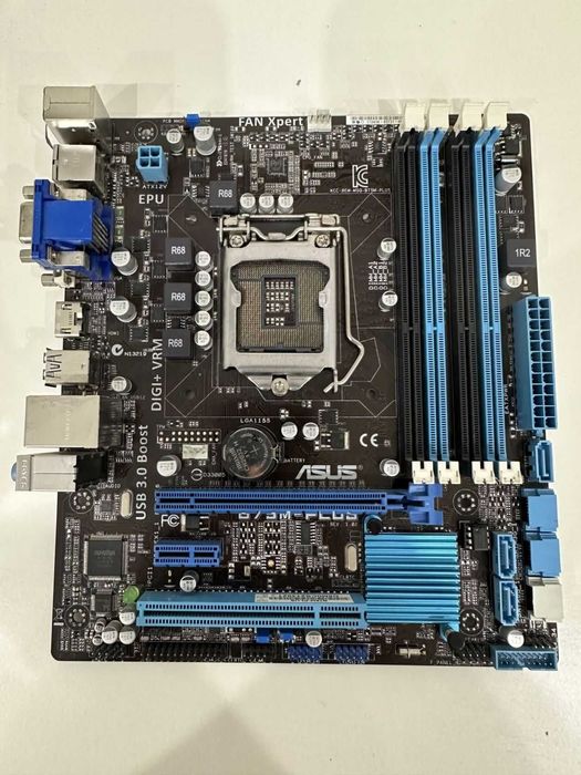 Материнська плата Asus B75M-PLUS, s1155, 4xddr3,USB3.0, VGA/DVI/HDMI