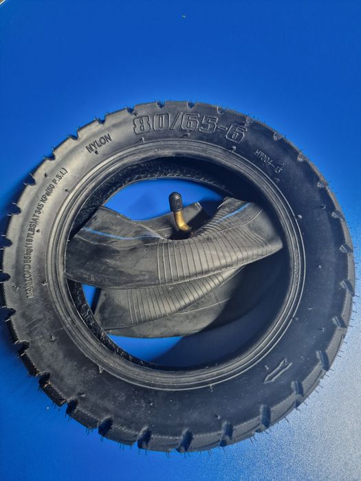 conjunto de pneu e câmara de ar de 10 polegadas (modelo 80/65-6