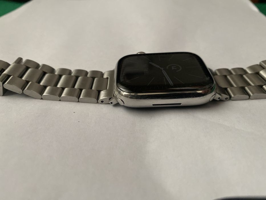 Apple Watch Series 7 45mm Aço Inoxidável Prateado (Cellular) + Loop Milanesa