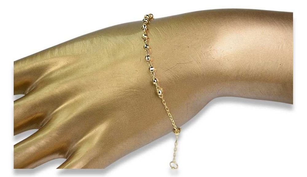 Złoty różaniec bransoletka włoska "Dolce Gabbana" rbc001y W