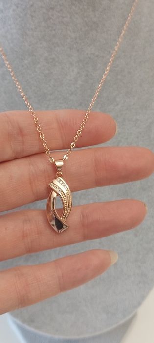 Łańcuszek 925 z zawieszką Różowe złoto 585 Waga 4,16 g