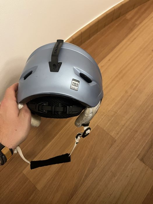 Kask narciarski dzieciecy Salomon srebrnoniebieski