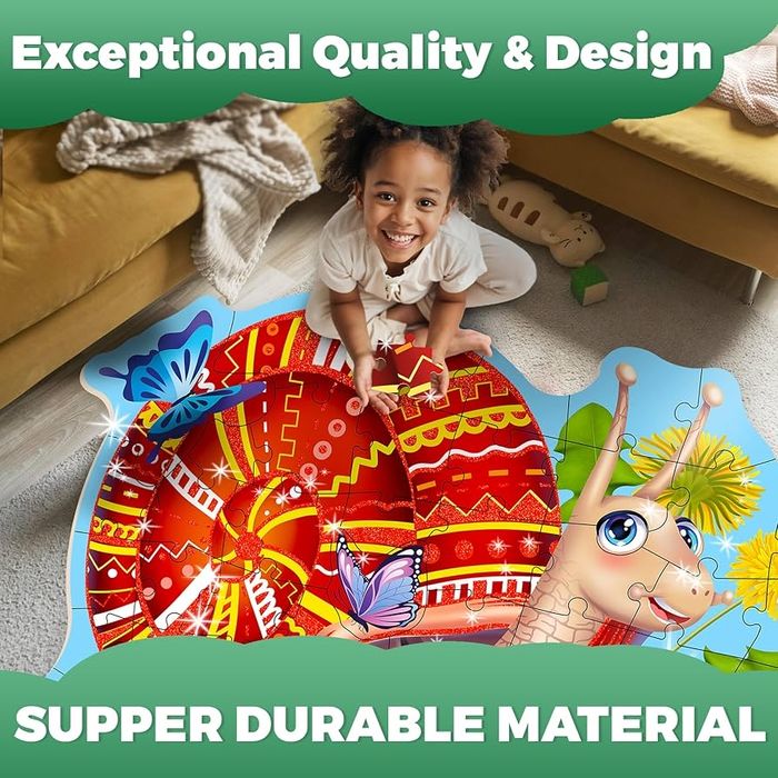 Дитячий підлоговий пазл QUOKKA Равлик 48 елементів 90×60 см