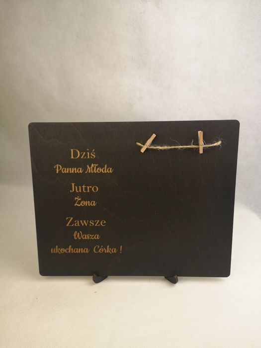 Komplet dwóch ramek na zdjęcie że stojakiem, prezent ślubny