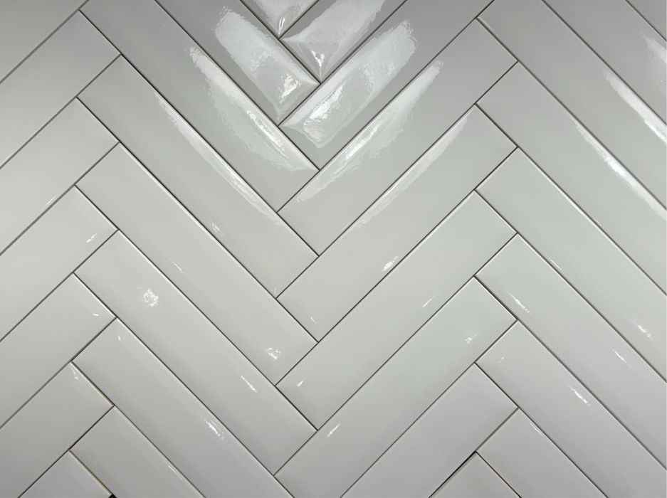 Płytki Monpelli White 29,8 x 6,5 cegiełka strukt połysk płytka ścienna