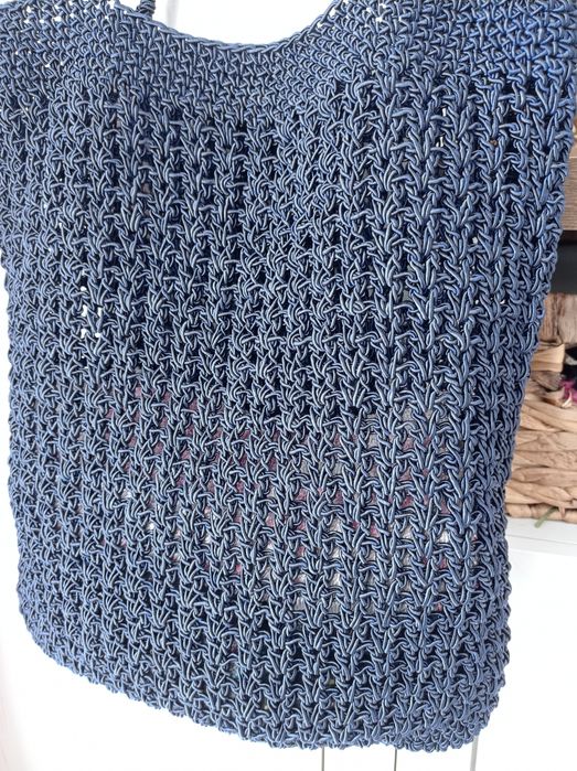 Torba ze sznurka, rękodzieło