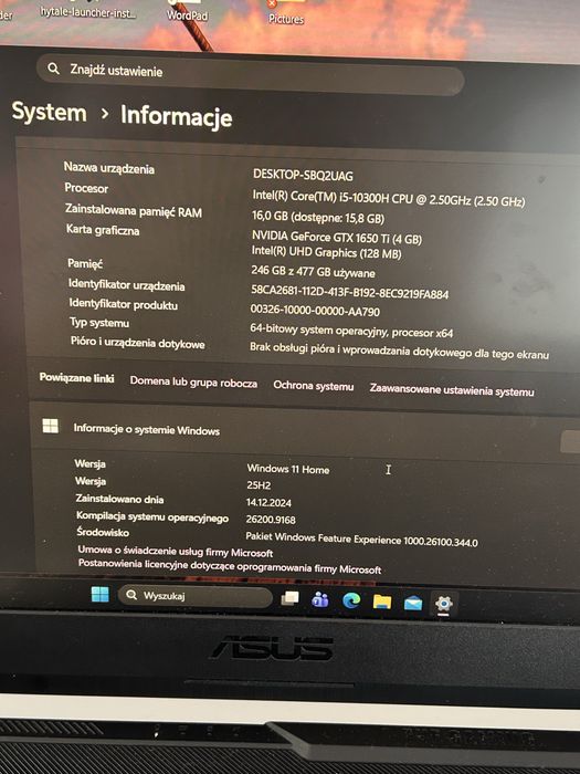 Asus tuf gaming laptop