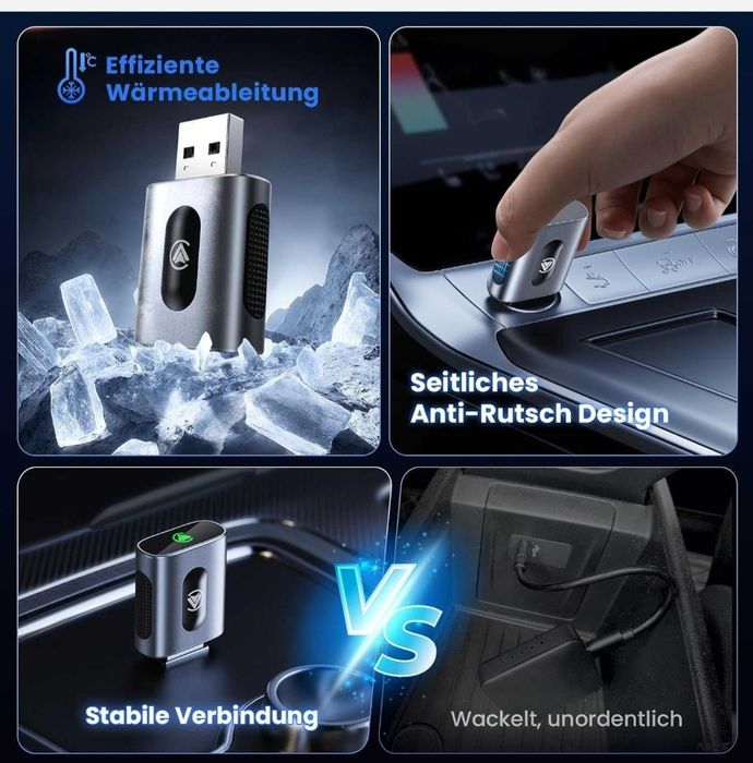 Bezprzewodowy adapterem samochodowy 2w1