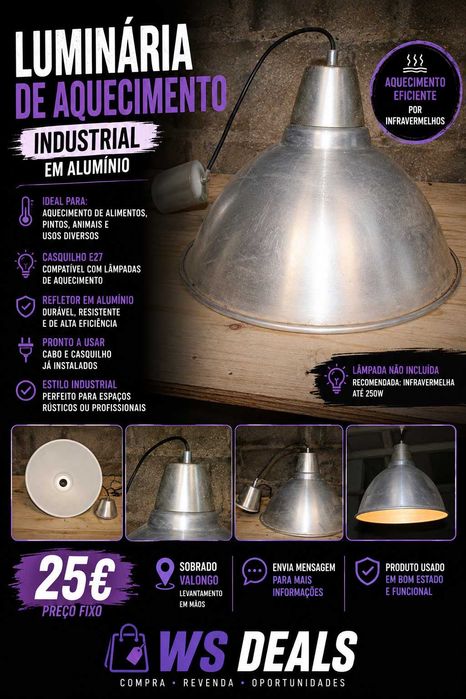 Luminaria industrial de aquecimento