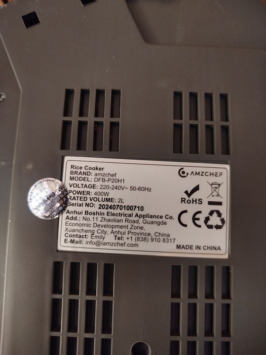 Ryżowar amzchef DFB-P20H1 2L – wielofunkcyjny, nowoczesny, niezawodny
