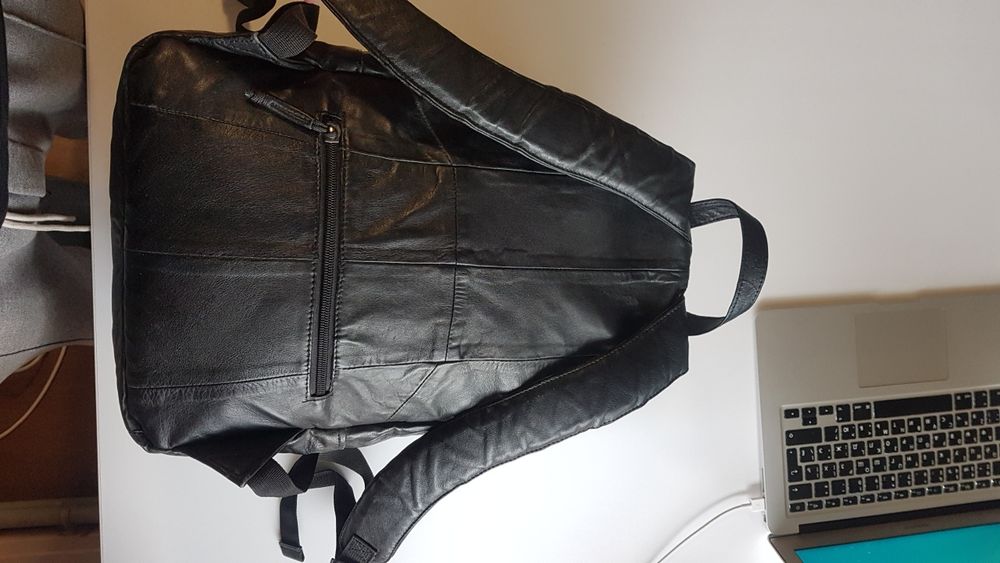 Рюкзак из натуральной кожи с отсеком для ноутбука