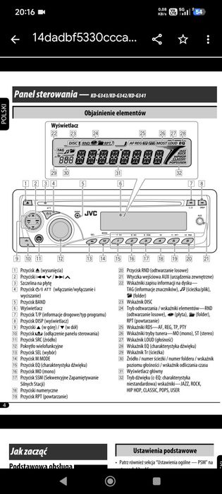 JVC KD-G342 Radio samochodowe