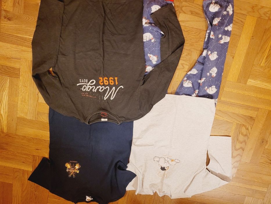 Mega paka dla chłopaka bluzki, bluzy, jeansy, piżamy 146 152 164
