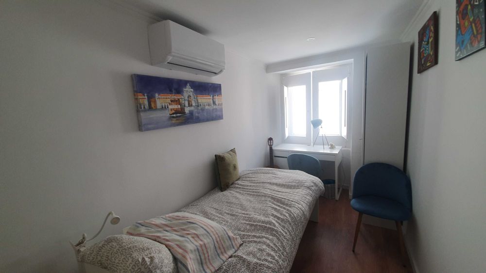 Apartamento Erasmus mobilado e equipado no centro Lisboa: T3 com 2 wcs