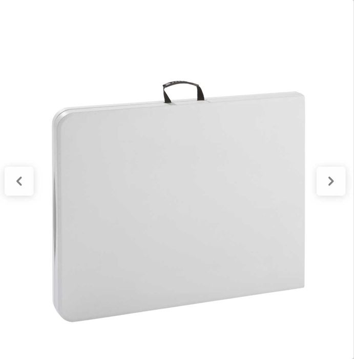Mesas de jardin 180x74 e 10 cadeiras conjunto dobrável em branco