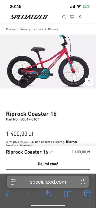 Specialized Riprock coaster 16” Disc Custom