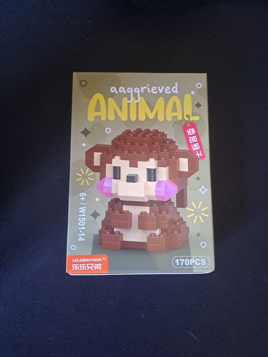 Mini blocos de montar macaco