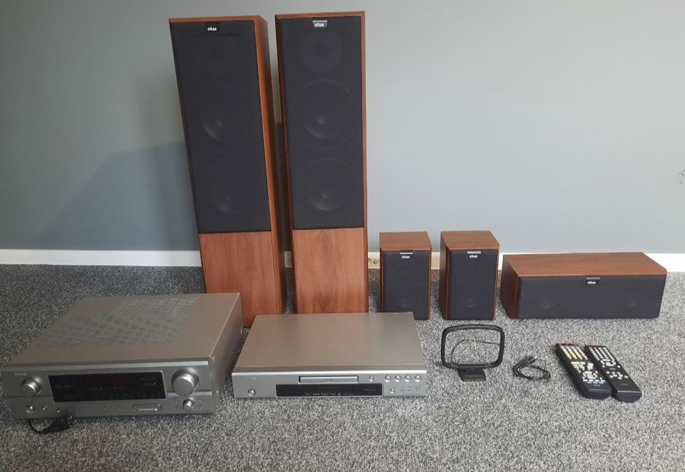 Zestaw nagłośnienie Denon dvd 1740 avr 1306 Eltax Maudio