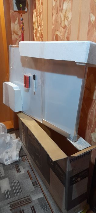 Доска Флипчарт магнитно маркерная сухостираемая тринога офисная 40-60