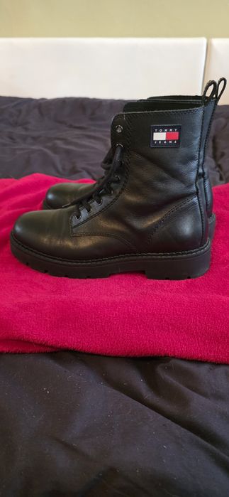 Tommy Jeans TJW Lace Up Leather Boot.