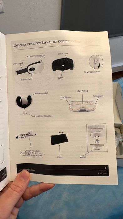 Baldan Eyes Pressotherapy–Máscara Profissional de Pressoterapia Ocular