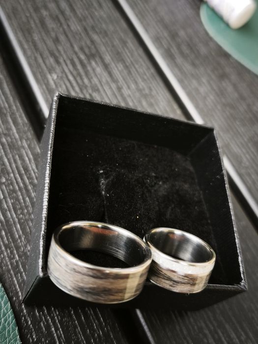 KOMPLET OBRĄCZEK Titanum & Grey Oak & Pearl