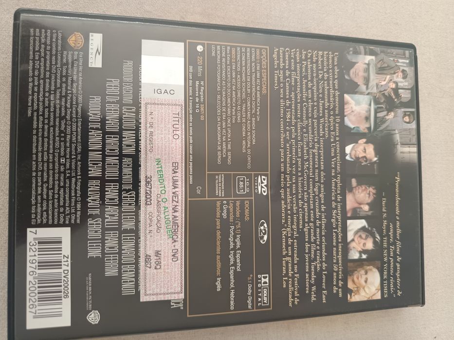 DVD edição especial era uma vez na América