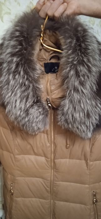 Пуховик натуральний, хутро, 46-48 розмір