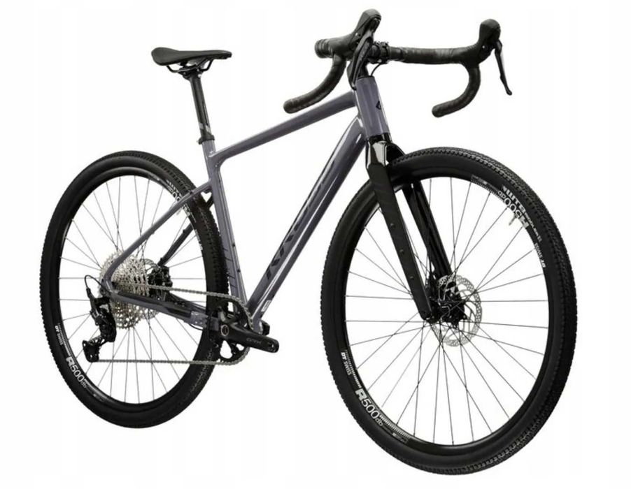 Rower Kross Esker 5.0 GRX 1x12 rama M Szary – z carbonowym widelcem