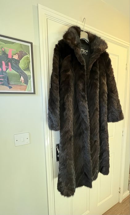 Casaco comprido de pele Vison