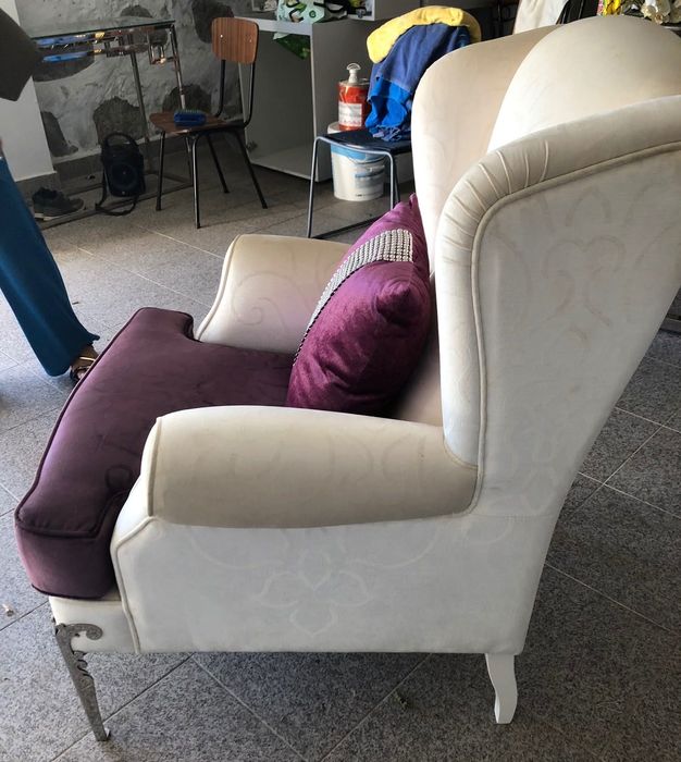 Cadeirão moderno veludo