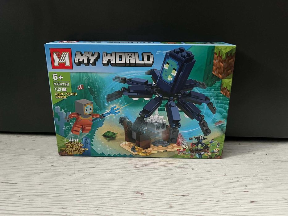klocki konstrukcyjne z gry minecraft ogromna ośmiornica 132pcs MG832B