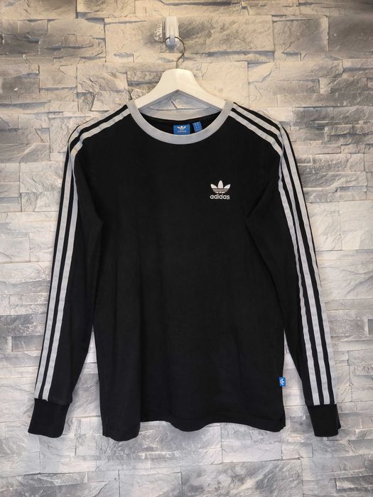 Koszulka Długi Rękaw Adidas California Lampasy Czarna Damska