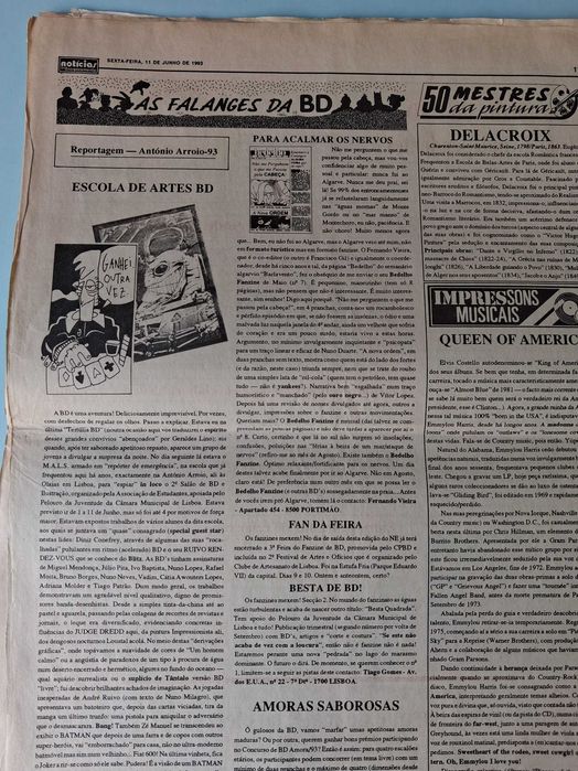 "As Falanges da BD" - Lote 85 suplementos BD , anos 90.