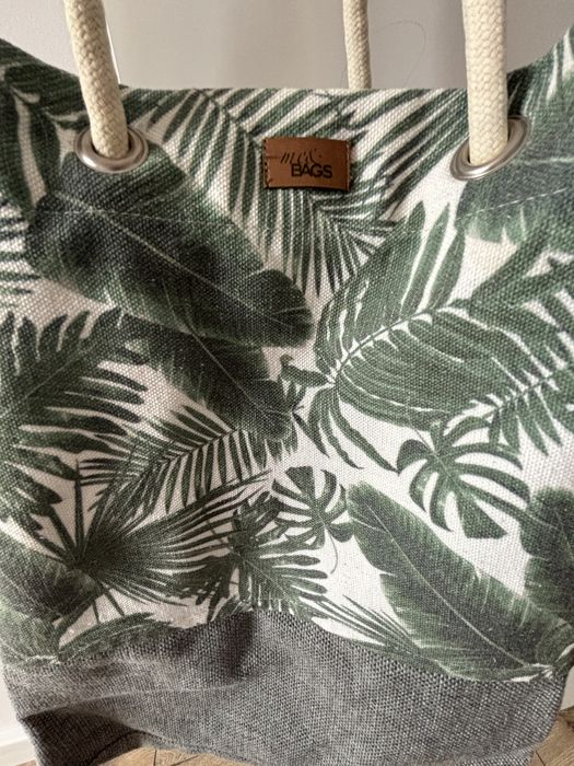 Me&Bags, torba, worek, damska, wzór w palmy