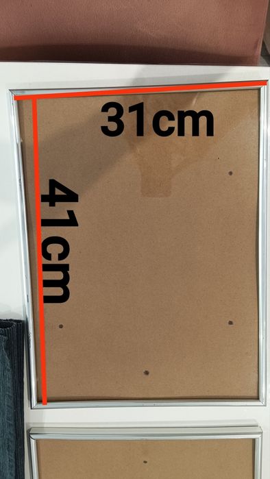 4 molduras 41x31cm alumínio