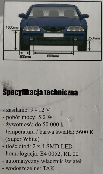 Światła do jazdy dziennej okrągłe 510HP 7cm Vertex