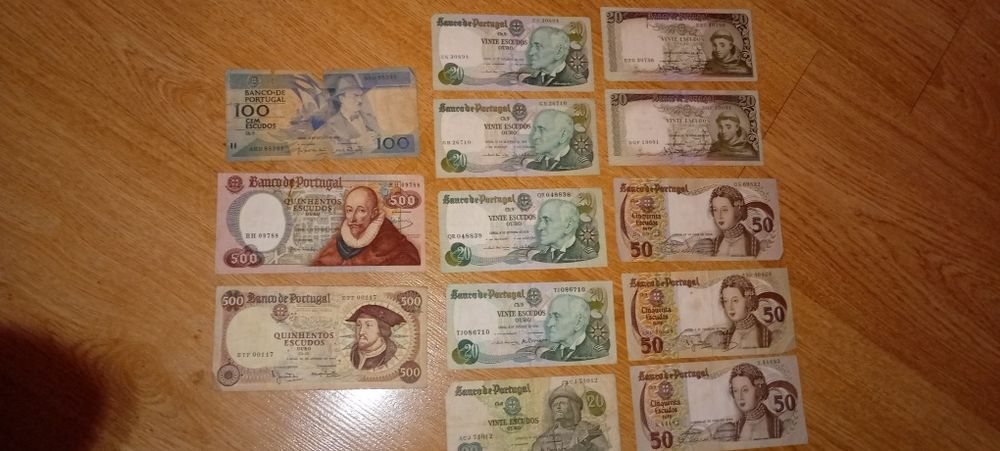Notas antigas escudos