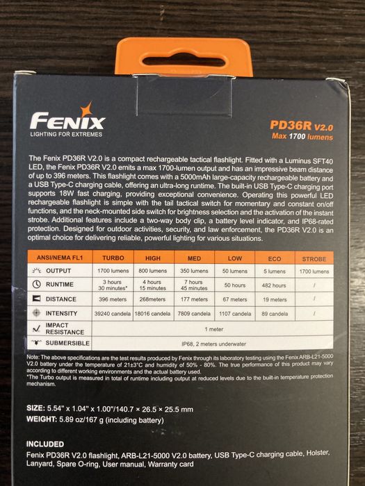 Ліхтар ручний Fenix PD36R V2.0