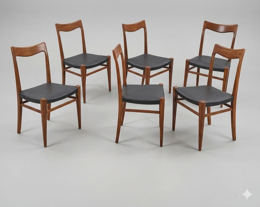 Conjunto de seis cadeiras vintage - restauradas