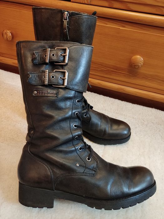 Skórzane trapery glany Replay, rozmiar 41