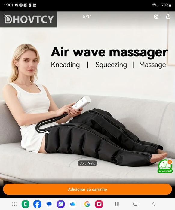 Massajador de pernas novo