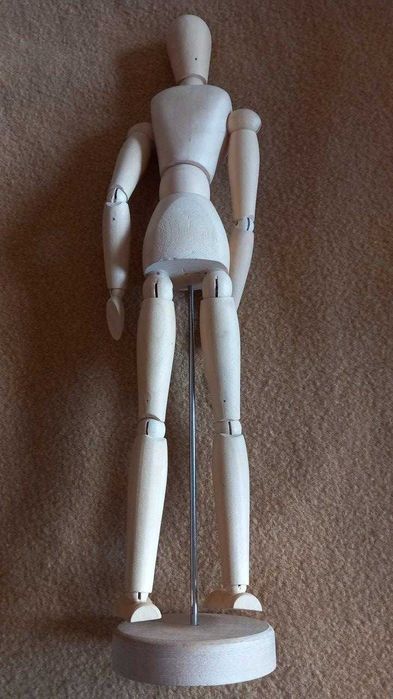 Manequim Articulado de Madeira - 45 cm