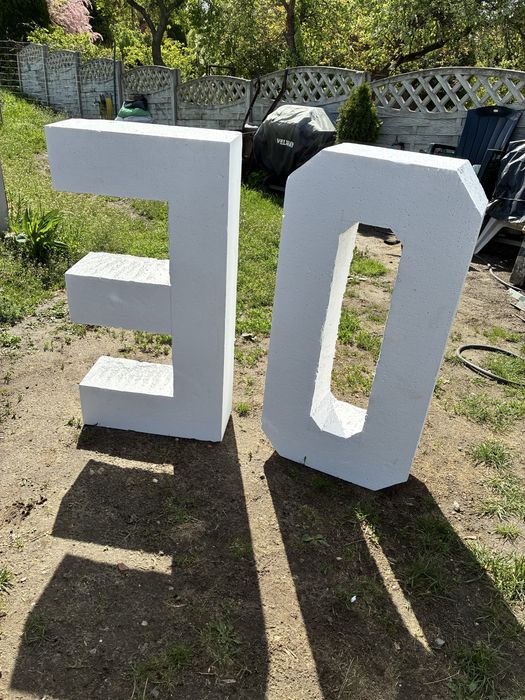 Cyfry ze styropianu dekoracja 30 25