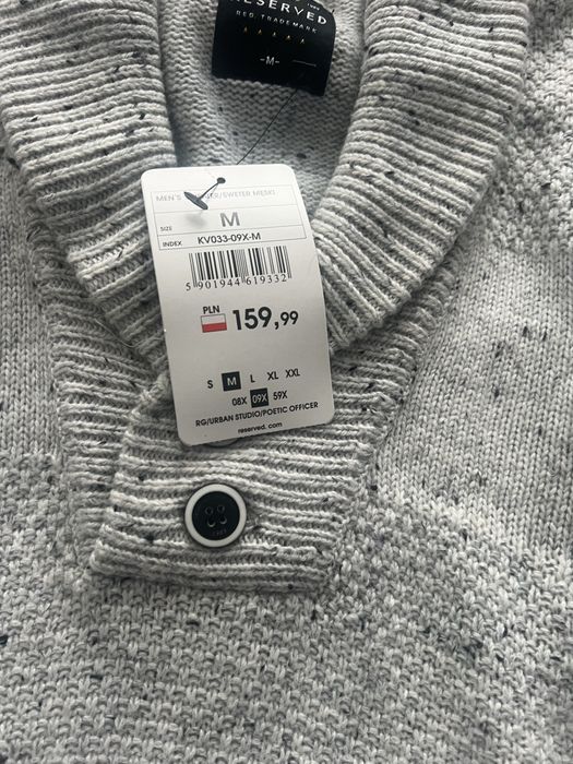 Sweter meski Reserved M 2szt.Wady plamy od łat.Posiadam od s do xxl