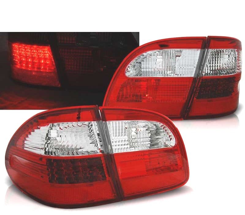 PILOTOS MERCEDES CLASSE E W211 ESTATE 02-06 LED VERMELHO CROMADO