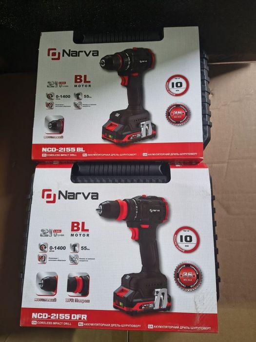 Аккумуляторный шуруповерт Narva NCD-18, NARVA NCD-2155 BL, 2155 DFR